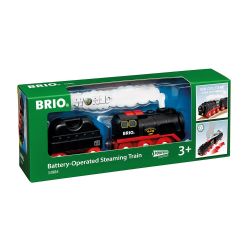 BRIO - LOCOMOTIVE À VAPEUR NOIR À PILES #33884
